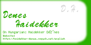 denes haidekker business card